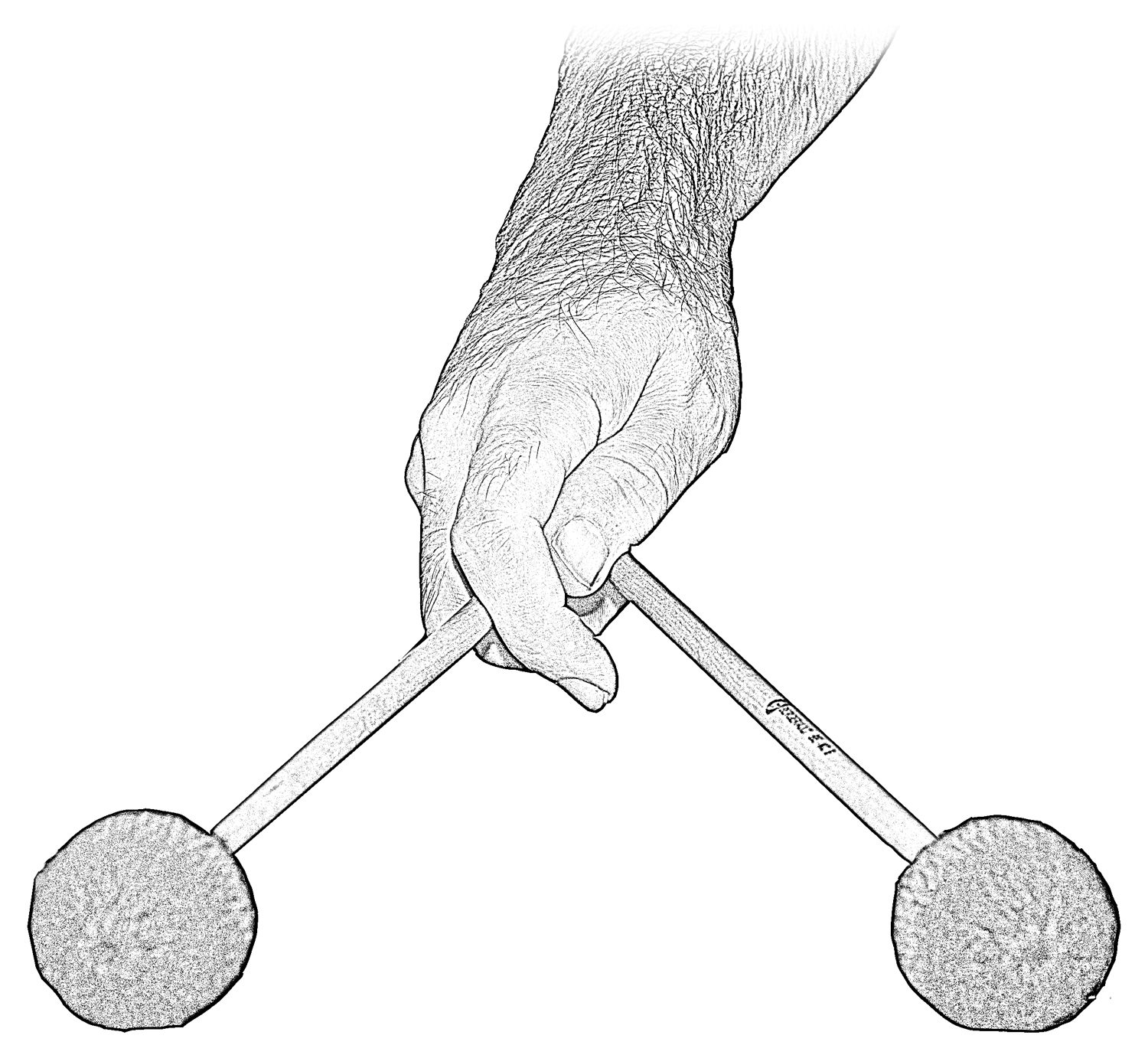 1500x1382 The Traditional Grip Doublemalletgrips - Marimba Sketch