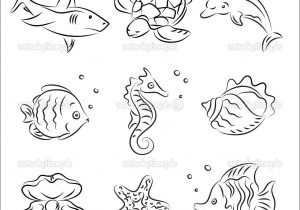 300x210 Drawing Of Aquatic Animal Happy Octopus - Marine Life Sketches