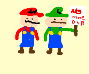 300x250 Mario And Luigi Break Bad Drawing By Chumchou - Mario And Luigi Sketch