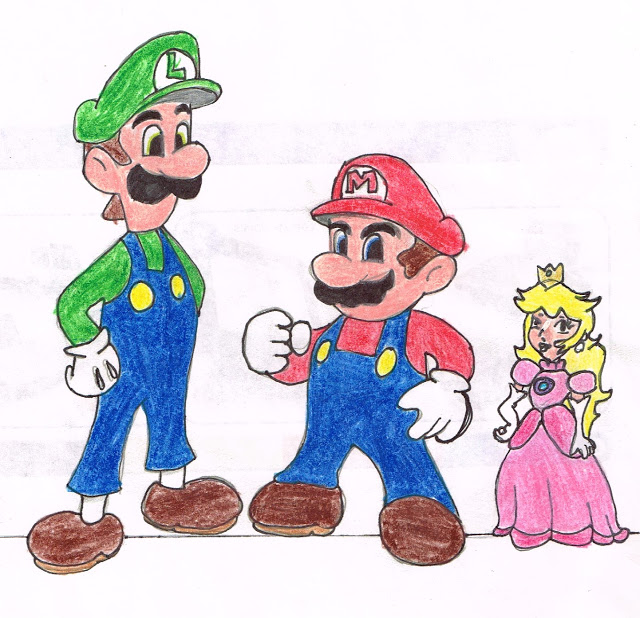 640x618 Wolf Fox Katana - Mario And Luigi Sketch