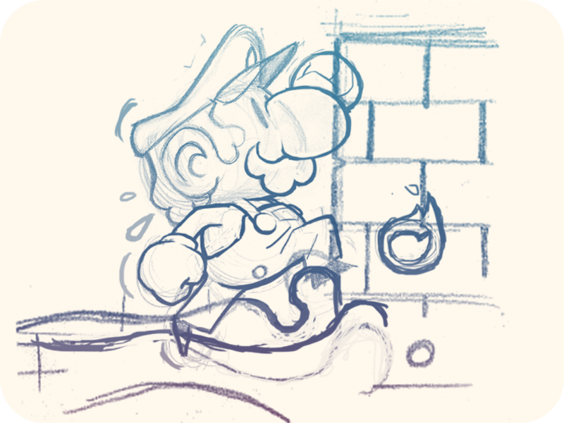 800x600 Super Mario Bros. 1 - Mario Bros Sketch