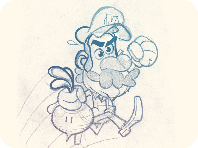 800x600 Super Mario Bros. 2 - Mario Bros Sketch