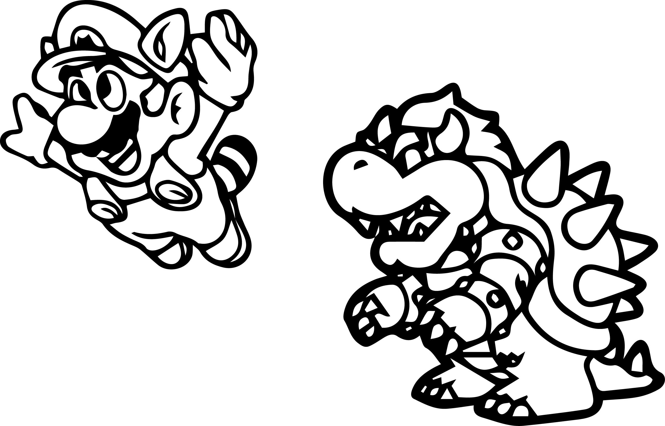 2577x1650 Awesome Coloring - Mario Bros Sketch