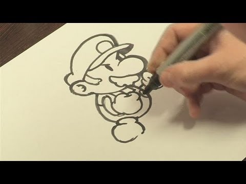 480x360 How To Draw Mario Of Mario Bros - Mario Bros Sketch