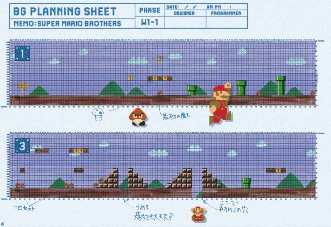 678x466 Original Sketches Nintendo Used To Design Super Mario Bros - Mario Bros Sketches