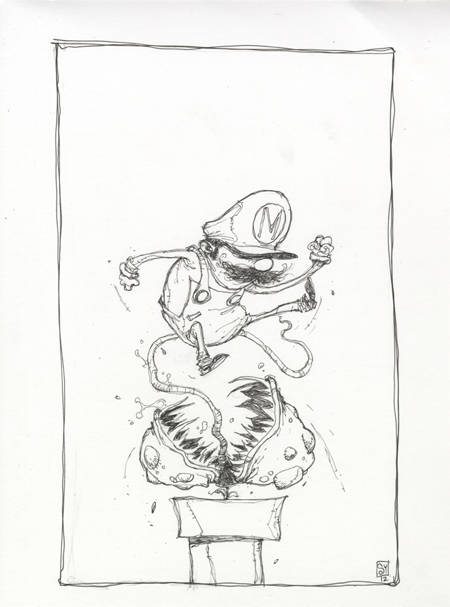 639x862 Super Mario Bros. Daily Sketch - Mario Bros Sketches