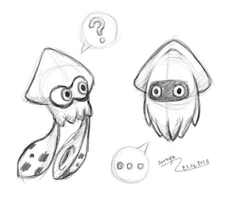 454x397 Splatoon Meet Mario Bros - Mario Bros Sketches