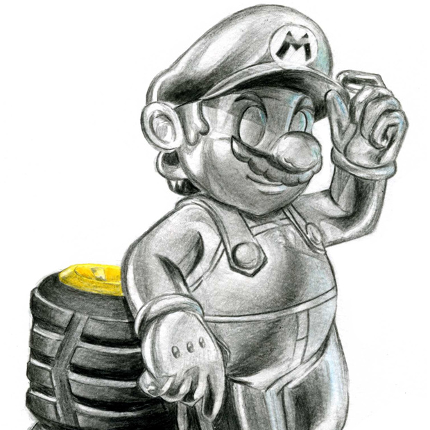 620x620 Nostalgic Mario Kart Illustration Designs - Mario Kart Sketch