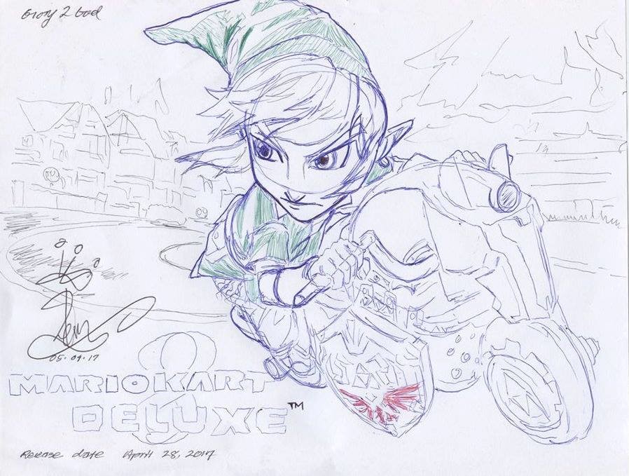 898x679 Perry - Mario Kart Sketch