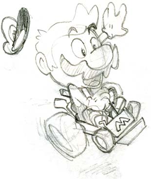 310x367 Scribbles By Scott October 2006 - Mario Kart Sketch
