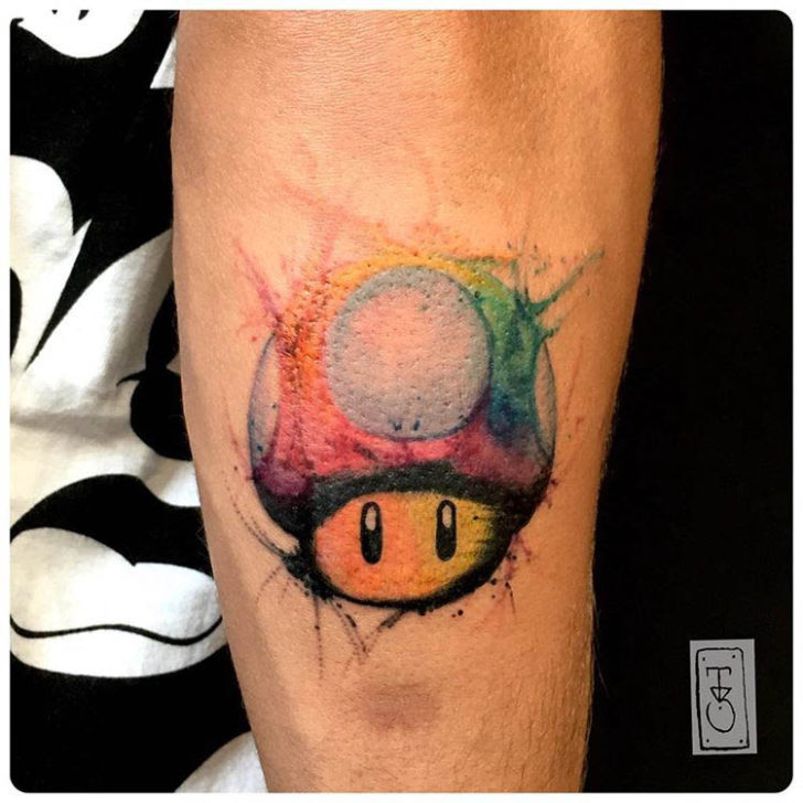 728x728 Mario Mushroom Tattoos Best Tattoo Ideas Gallery - Mario Mushroom Sketch