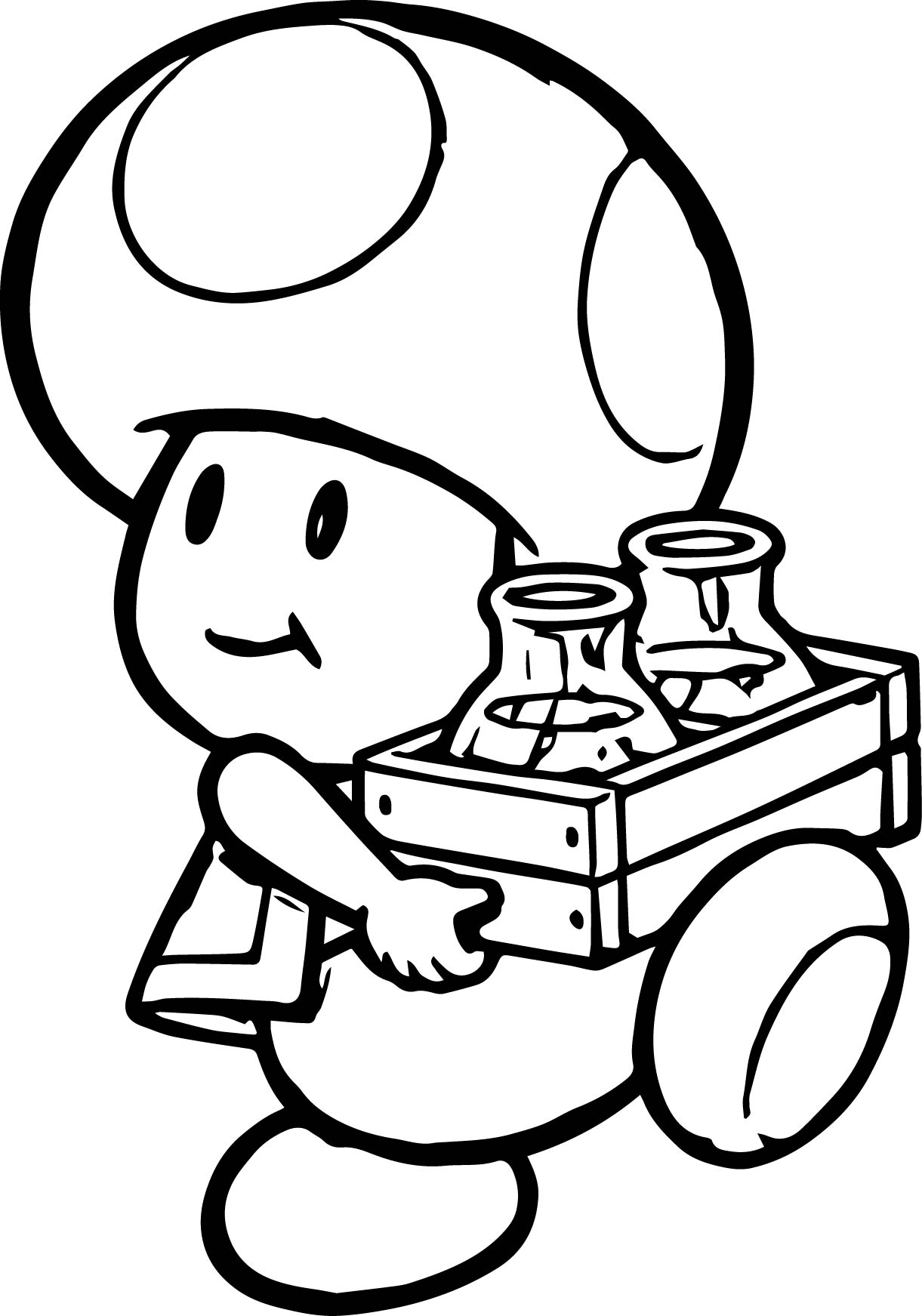 1221x1743 Nintendo Coloring Pages Wecoloringpage - Mario Mushroom Sketch