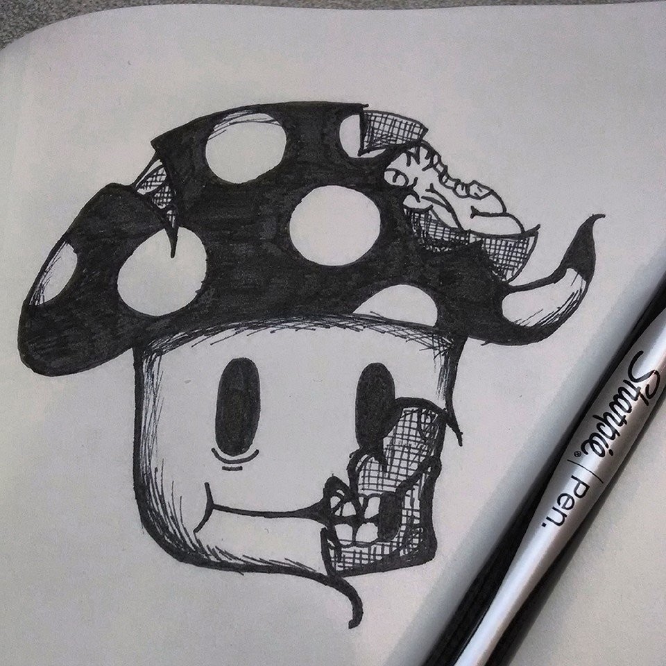 960x960 Thomas Heggen - Mario Mushroom Sketch