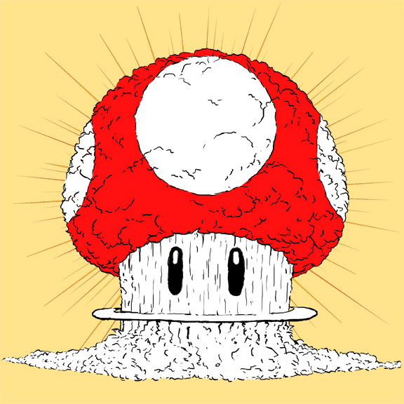 576x576 Mario Mushroom Cloud By Kirbywithamasamune - Mario Mushroom Sketch