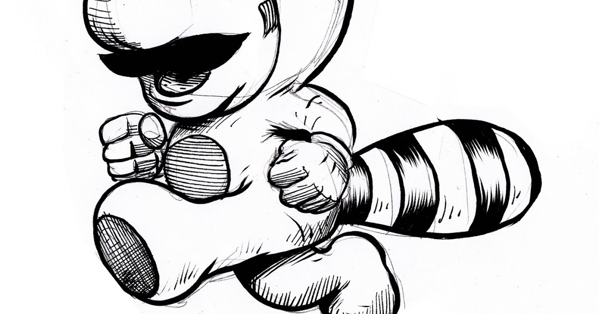 1200x630 Pretty Good Blog Warm Up Sketch Tanooki Suit Mario - Mario Sketch