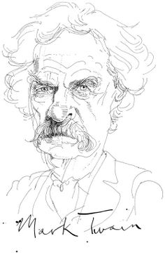 Mark Twain Sketches at PaintingValley.com | Explore collection of Mark ...