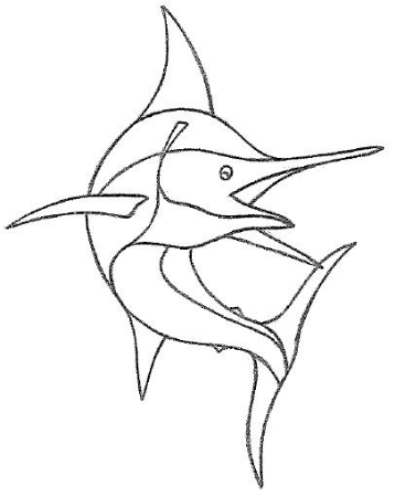 358x450 Marlin Sketchdrawings ... And Finished Outcome - Marlin Sketch