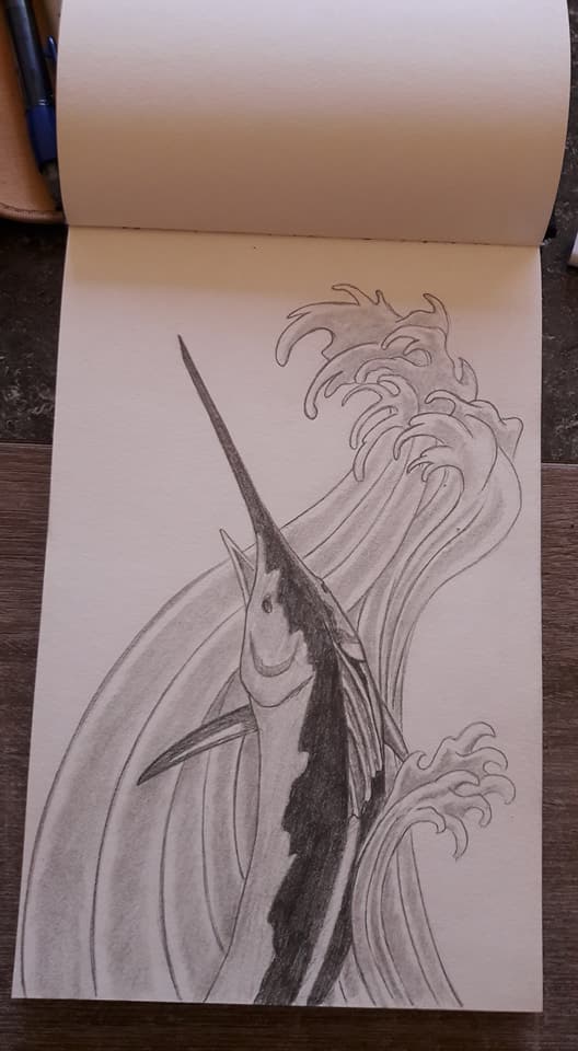 528x960 Marlin By Airgid - Marlin Sketch