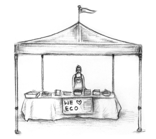 500x448 Stall Application The Green Marquee - Marquee Sketch