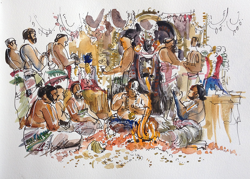 800x574 More Wedding Moments Sketch Away Travels With My Sketchbook - Marriage Sketch