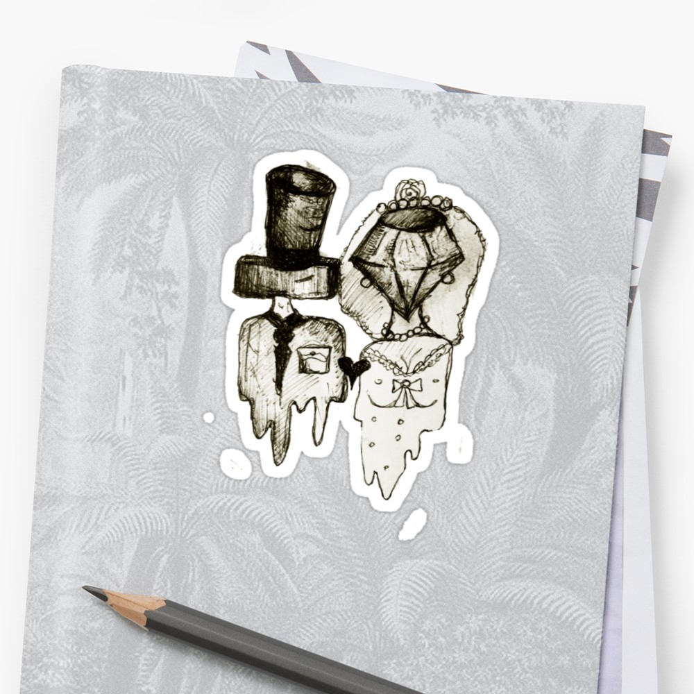 1000x1000 The Sanctity Of Marriage (Sketch) Stickers By Kayleigh Morin - Marriage Sketch