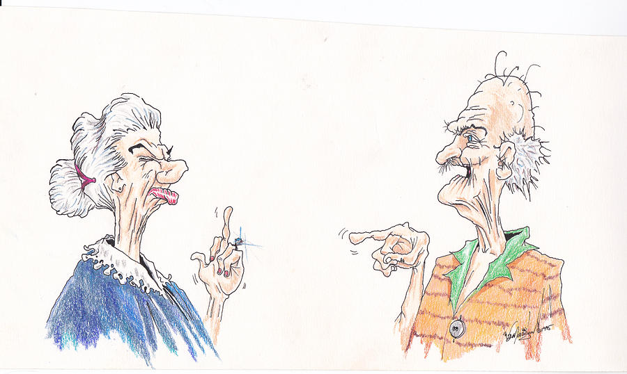 900x538 Married Couple Drawing By Wayne Monninger - Married Couple Sketch