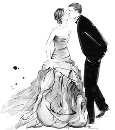 236x265 127 Best Illustrations Wedding Images Wedding Bells - Married Couple Sketch
