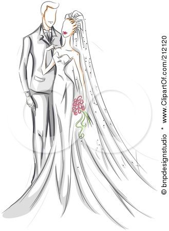 329x450 Wedding Couple Sketch Related Keywords And Tags - Married Couple Sketch