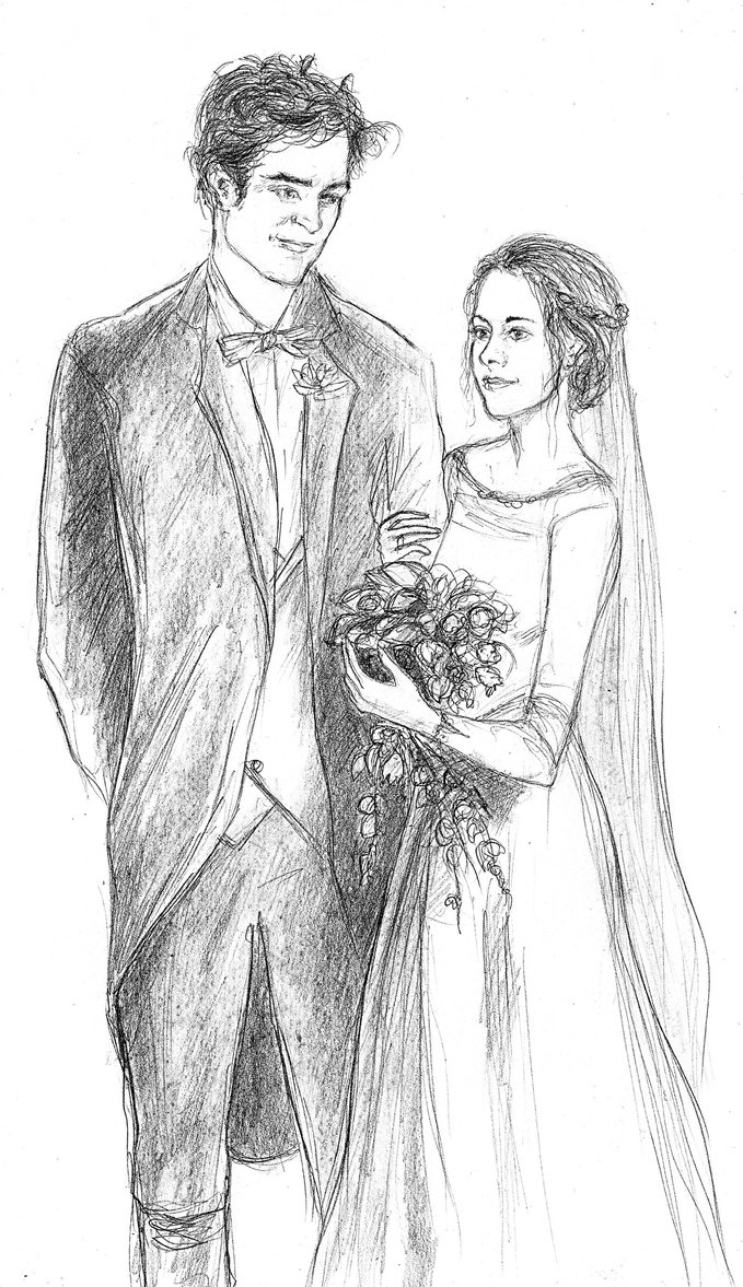679x1177 Wedding Couple Sketch - Married Couple Sketch