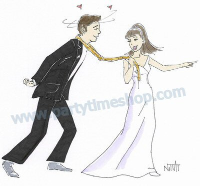 400x371 Wedding Drawing - Married Couple Sketch