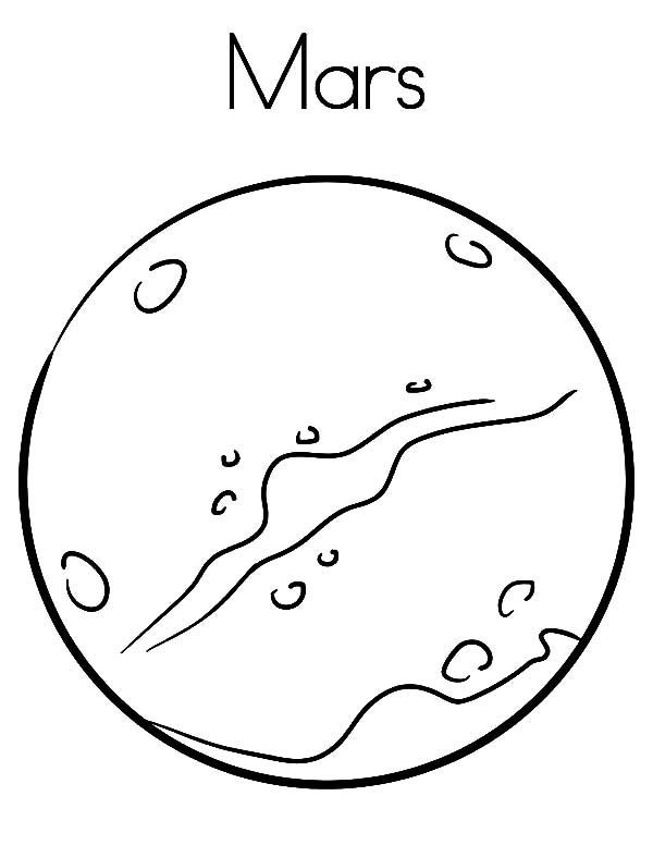 600x776 Planet Coloring Pages Mars Outer Space Planet - Mars Sketch