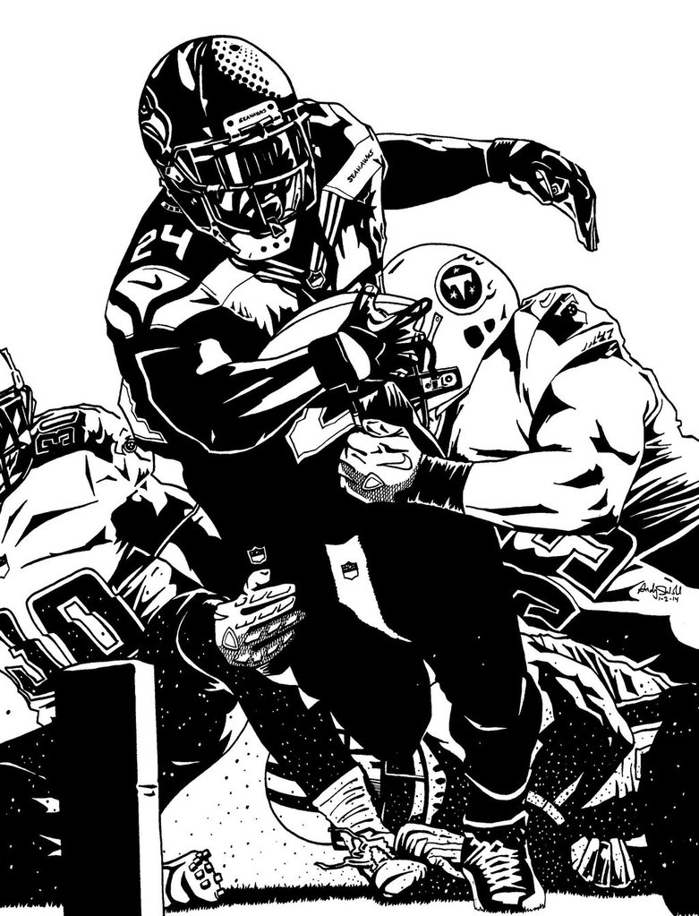781x1023 Marshawn Lynch By Andyshelstad - Marshawn Lynch Sketch