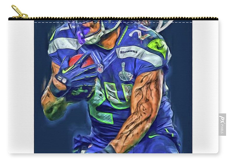 800x570 Marshawn Lynch Seattle Seahawks Oil Art Carry All Pouch For Sale - Marshawn Lynch Sketch