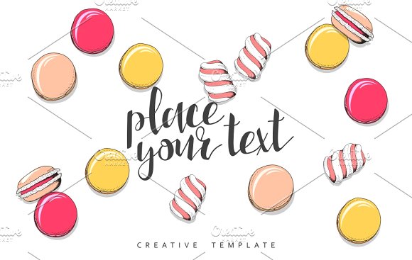 580x367 Macaroon And Marshmallow In Sketch Mockup Store - Marshmallow Sketch