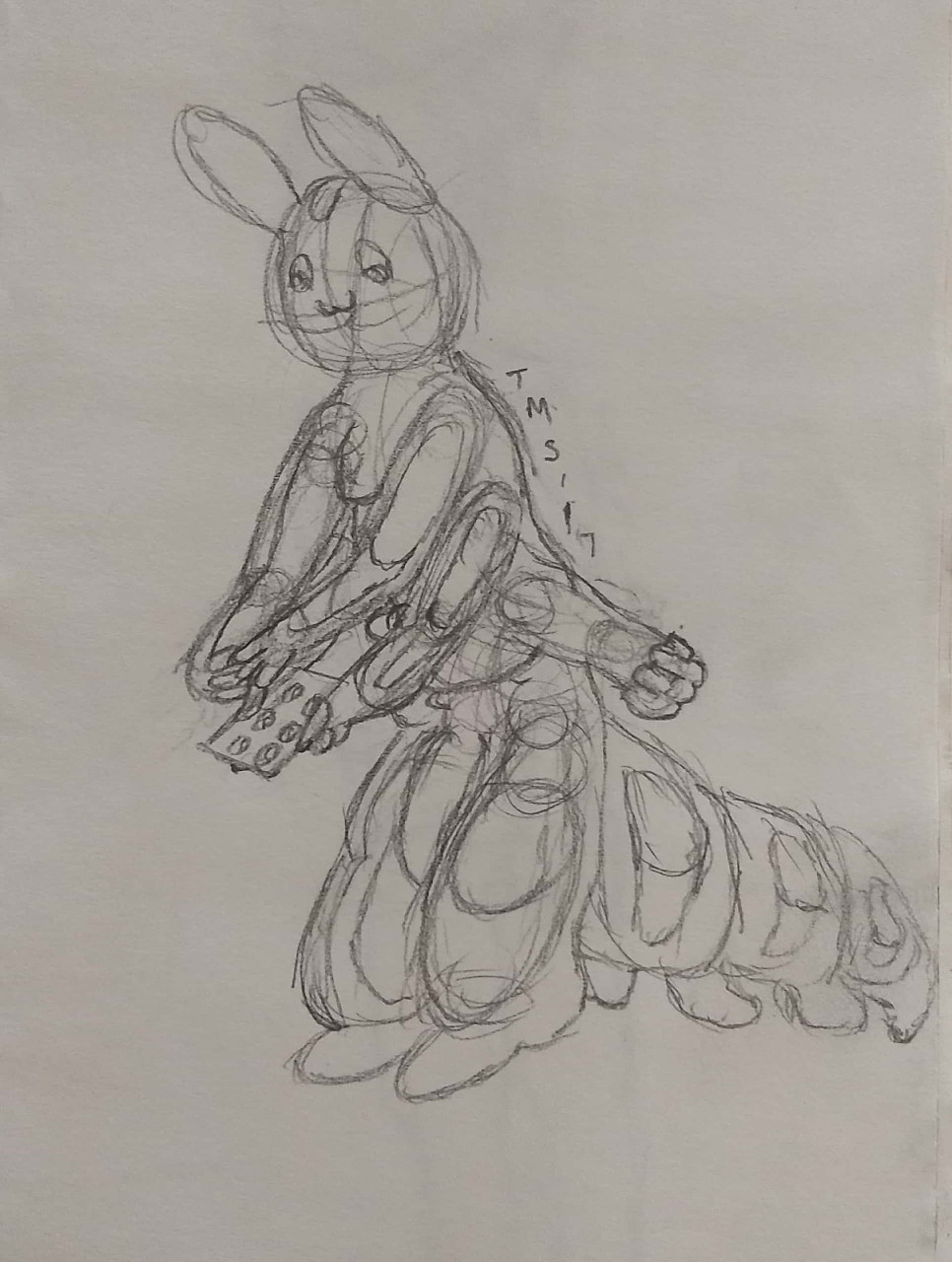 966x1280 Oc, Anthro] Marshmallow Sketch By Cyberneticsinc - Marshmallow Sketch