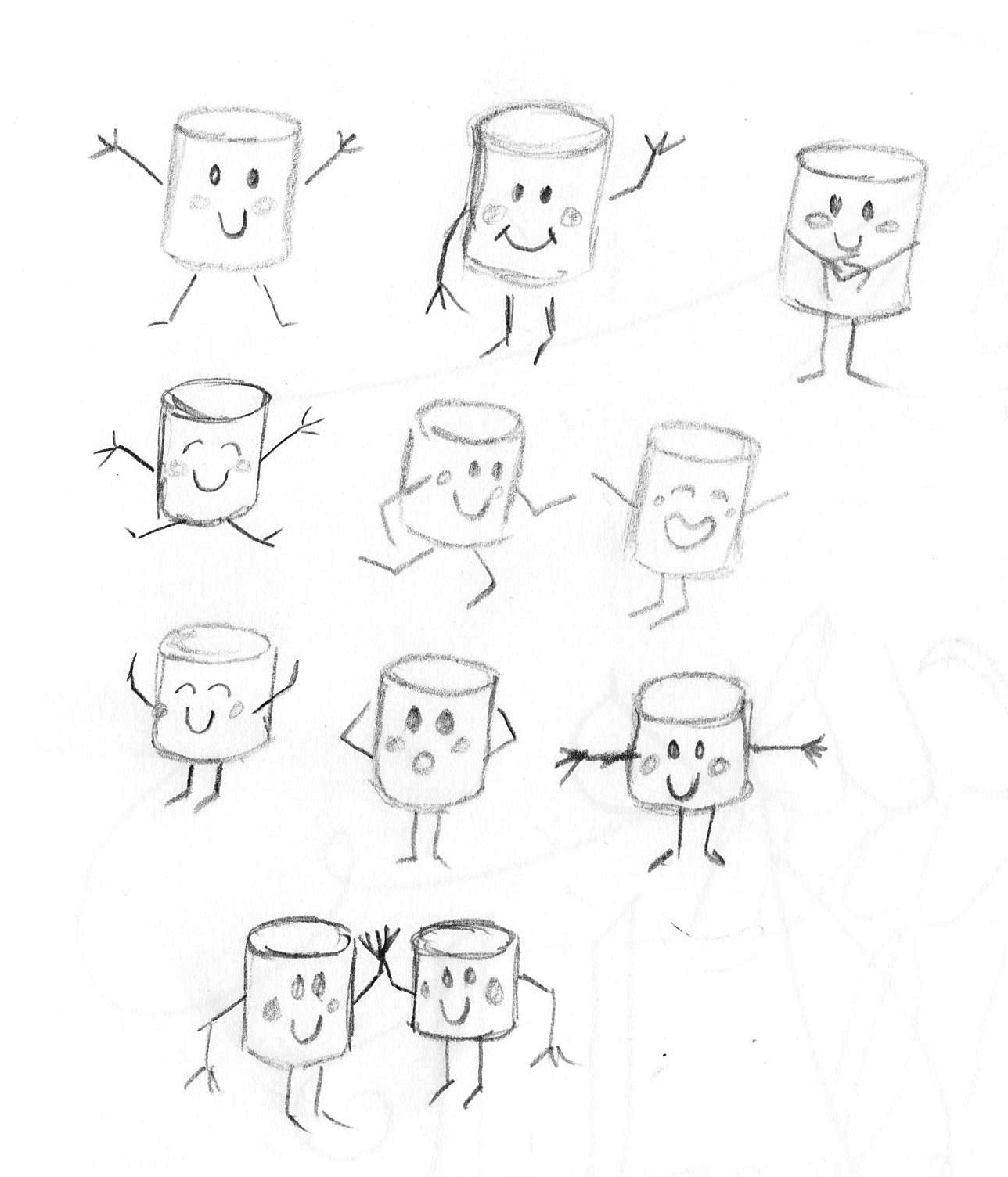 1288x1504 The 100 Postcards Project Fluffy Clouds And Marshmallows - Marshmallow Sketch