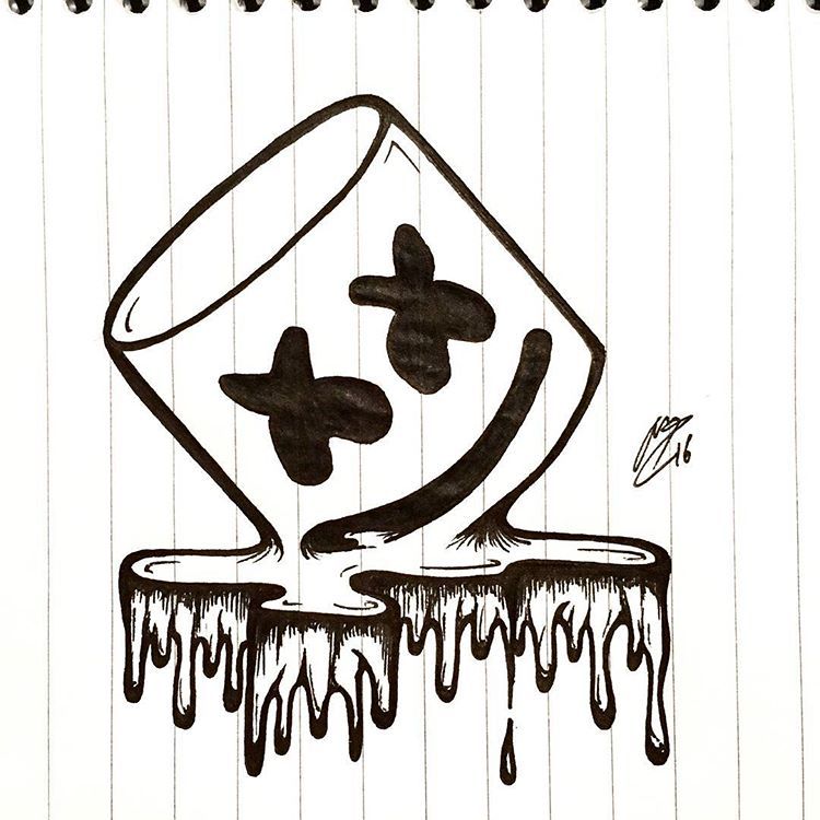 Logo Marshmello Drawing Logo Design