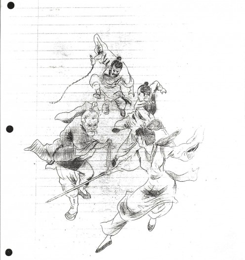 Martial Arts Sketches at PaintingValley.com | Explore collection of ...