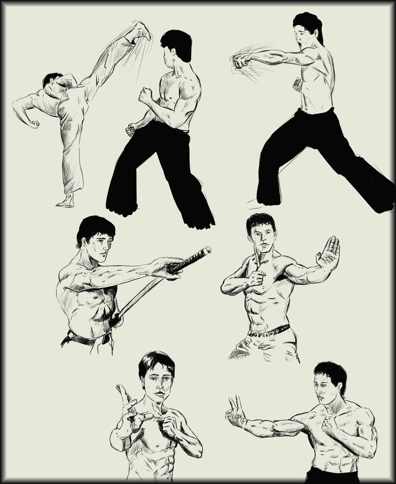 809x988 Martial Arts Sketches By Amenoosa - Martial Arts Sketches