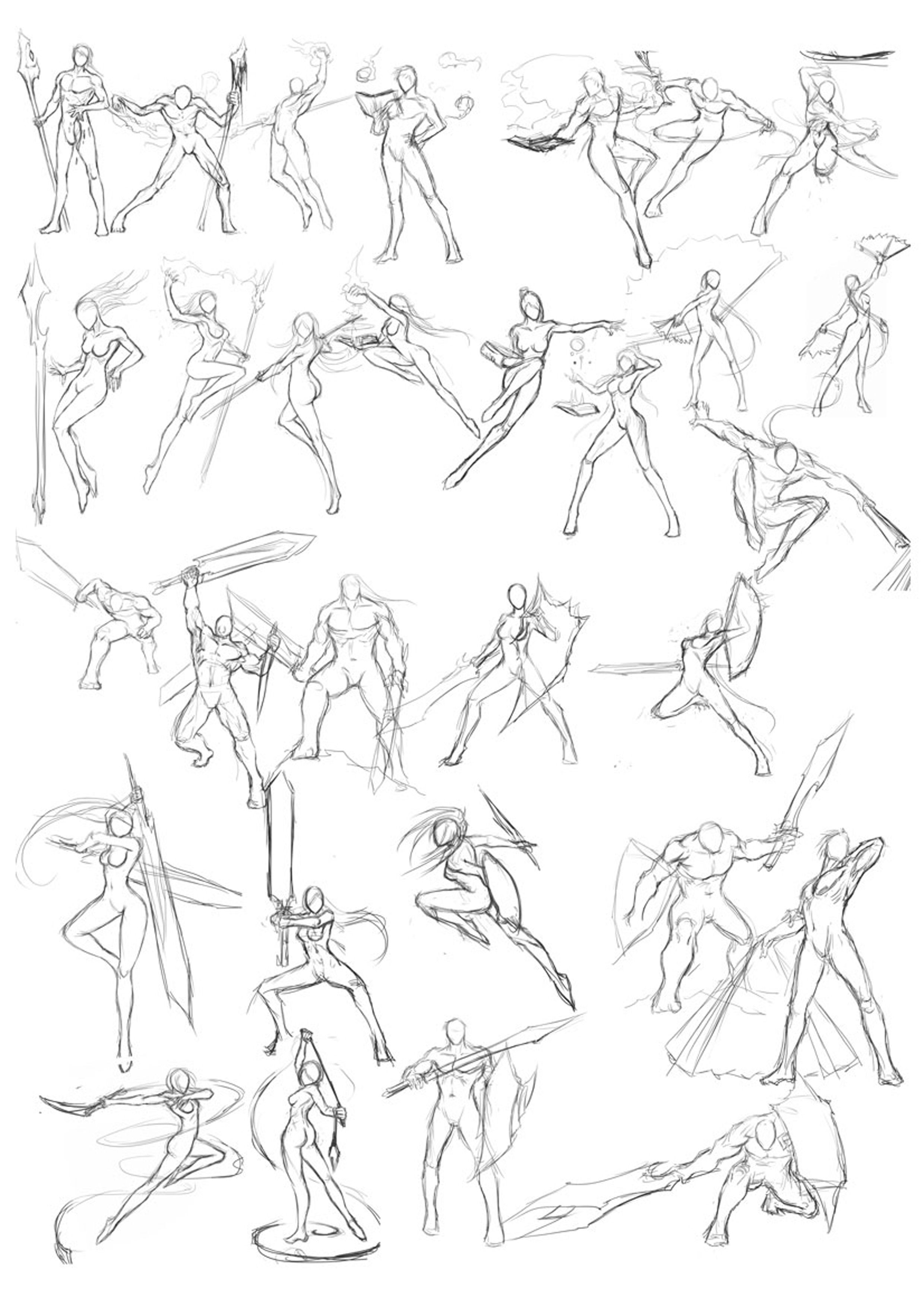 2480x3508 Martial Arts Posture Drawings Tuto Drawing Ideas - Martial Arts Sketches