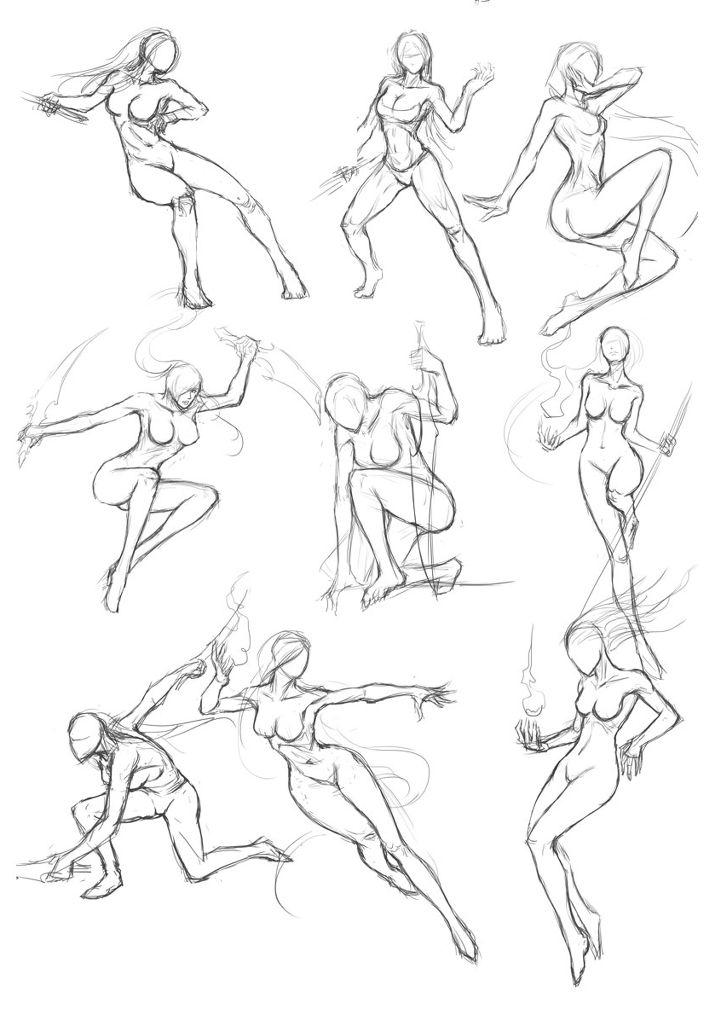 2480x3508 Martial Arts Posture Ref Drawings, Art And Art - Martial Arts Sketches