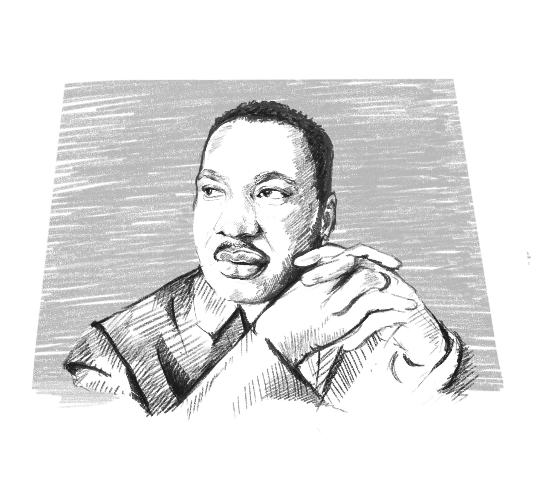 1797x1641 January 15th - Martin Luther King Jr Sketch