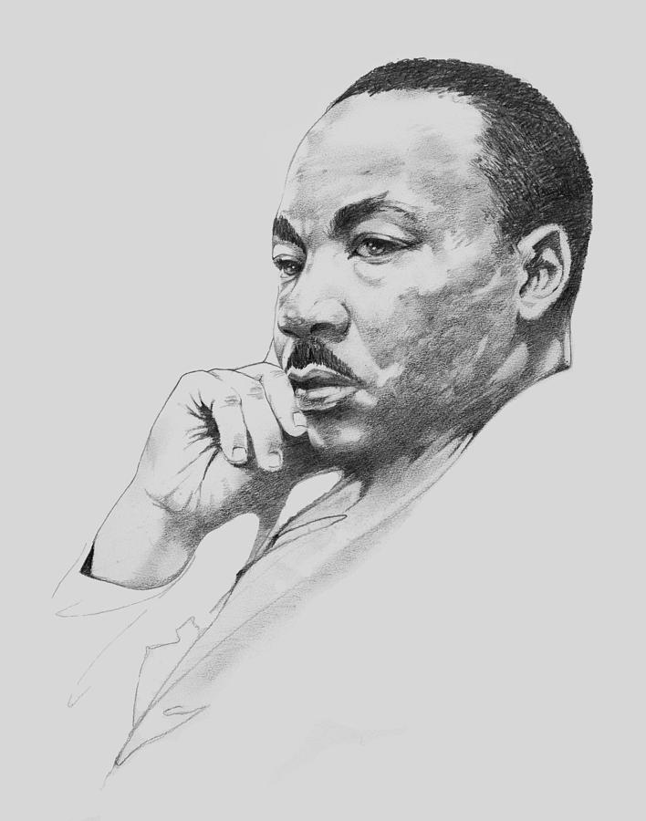 708x900 Dr. Martin Luther King Jr. Drawing By W James Taylor - Martin Luther King Jr Sketch