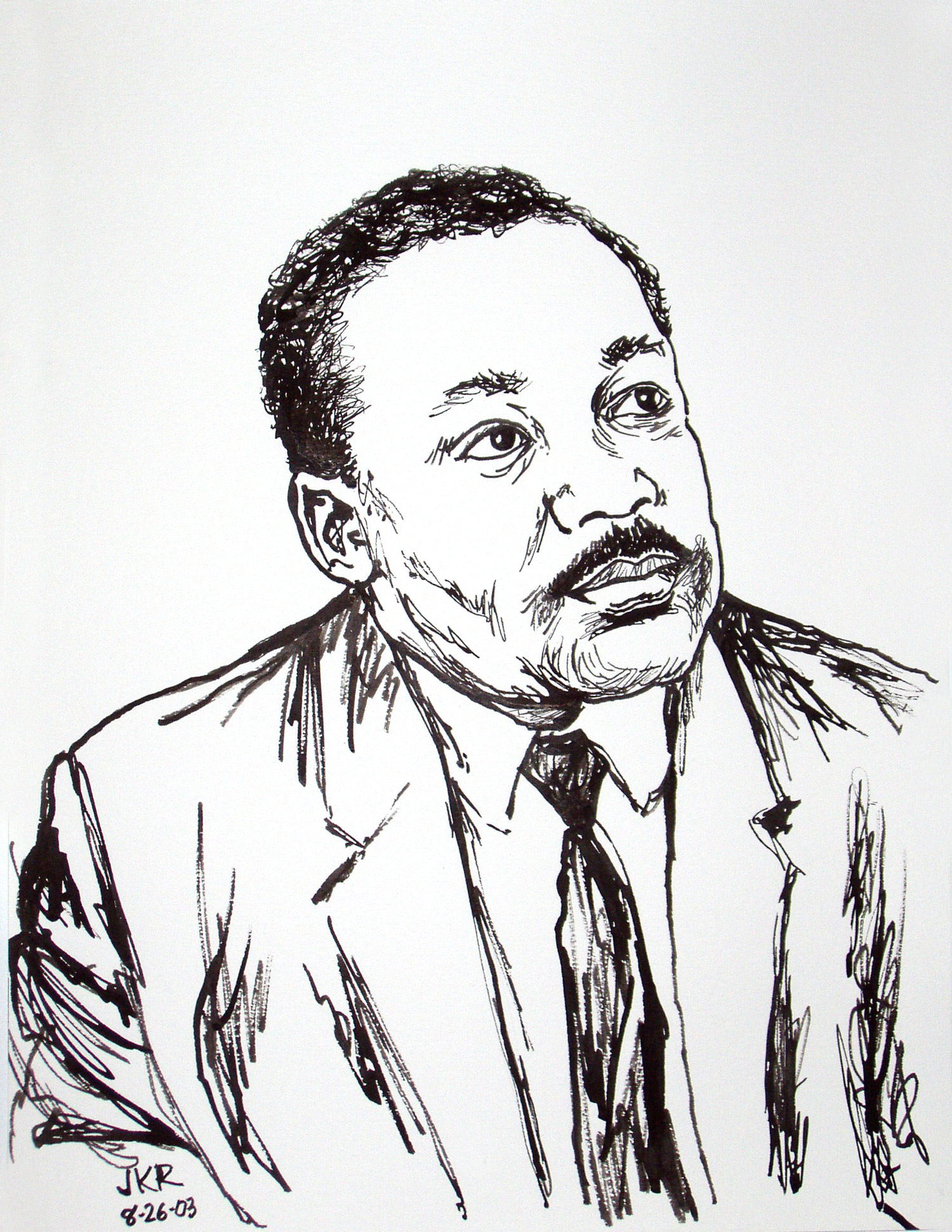 Martin Luther King Sketch at PaintingValley.com | Explore collection of ...