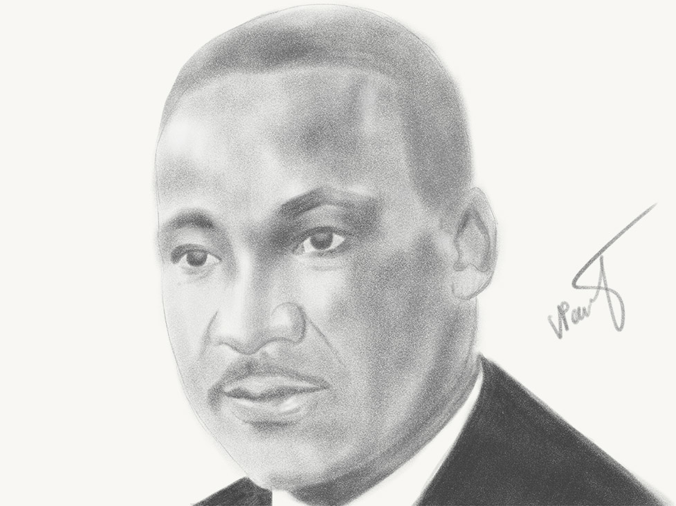 977x732 Martin Luther King, Jr - Martin Luther King Sketch