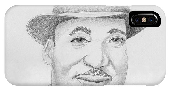 592x316 Martin Luther King Sketch Iphone X Case For Sale By M Valeriano - Martin Luther Sketch