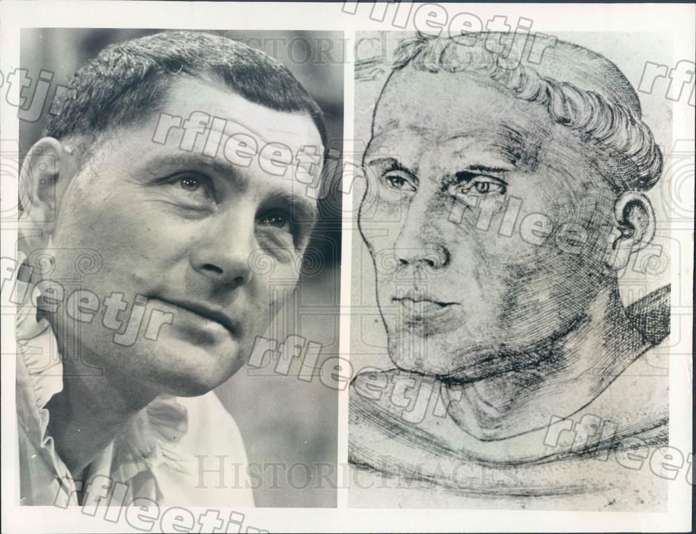 1000x767 Undated Actor Robert Shaw Amp Martin Luther Sketch Press Photo - Martin Luther Sketch