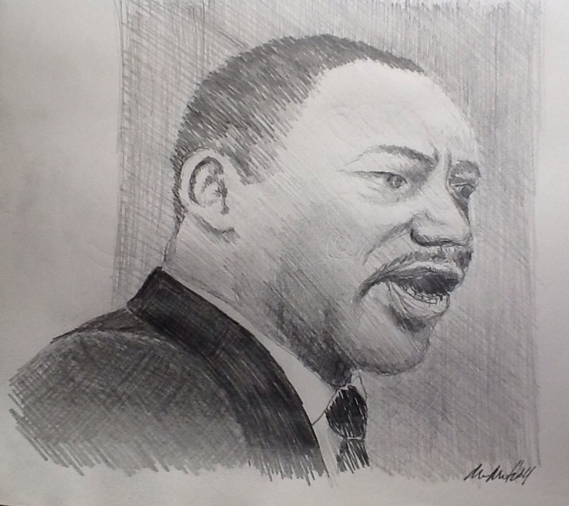 797x708 A Creative Journey, By Michael Mitchell In Honor Of Dr. Martin - Martin Luther Sketch