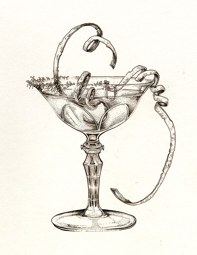 632x818 Cocktail Glasses Bartend Amp Cocktail Illustrations - Martini Glass Sketch
