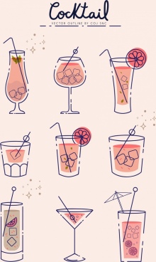 220x368 Cocktail Glass Vector Free Vector Download (2,486 Free Vector) For - Martini Glass Sketch